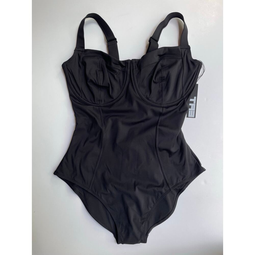 TA3 Lifty One Piece Swimsuit Corset Sculpting Black Size XL Regular/Long F/G